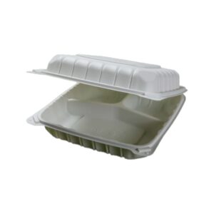 Med. White Hinged White 8x8, 3 Compartment TN81, 200/case