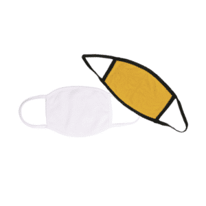 Cotton Reusable Masks - White or Yellow, Sold as Each