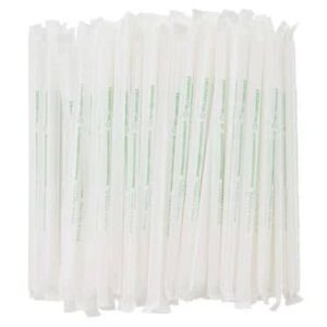 Straw 7.75" Compostable Clear Wrapped Straw