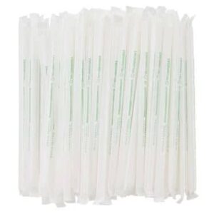 Straw 7.75" Compostable Clear Wrapped Straw
