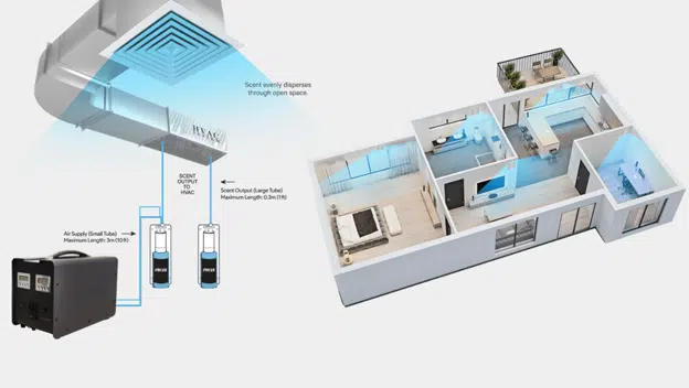 Cold-air diffusers: The latest in scenting technology Infographic explaining how cold-air diffusers work