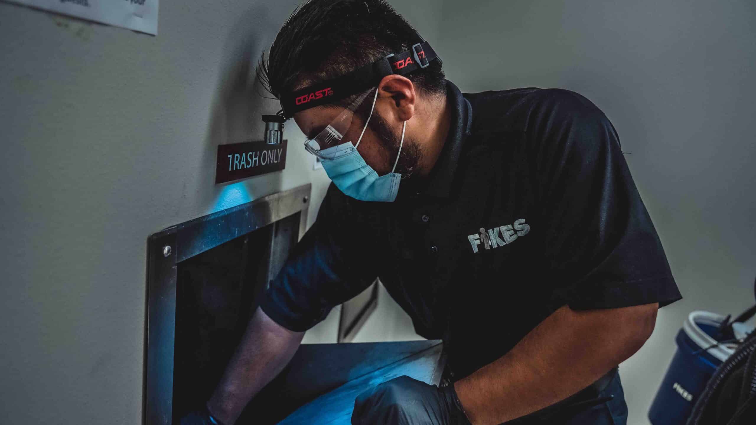 Trash Chute Health & Sanitation Risks Solved with Fikes trash chute health, trash chute sanitation, apartment trash chute cleaning