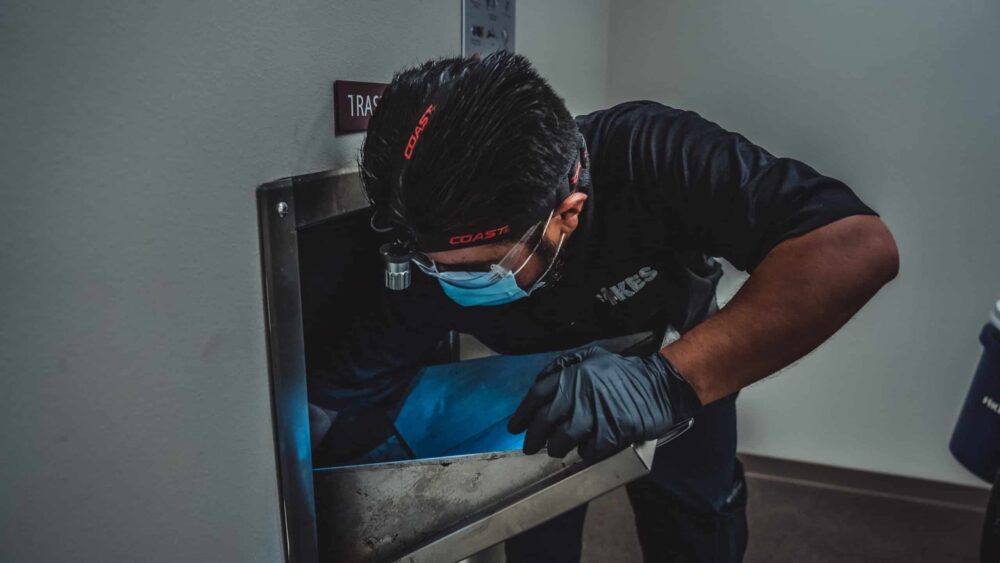 Trash Chute Cleaning, pressure clean. pressure cleaning