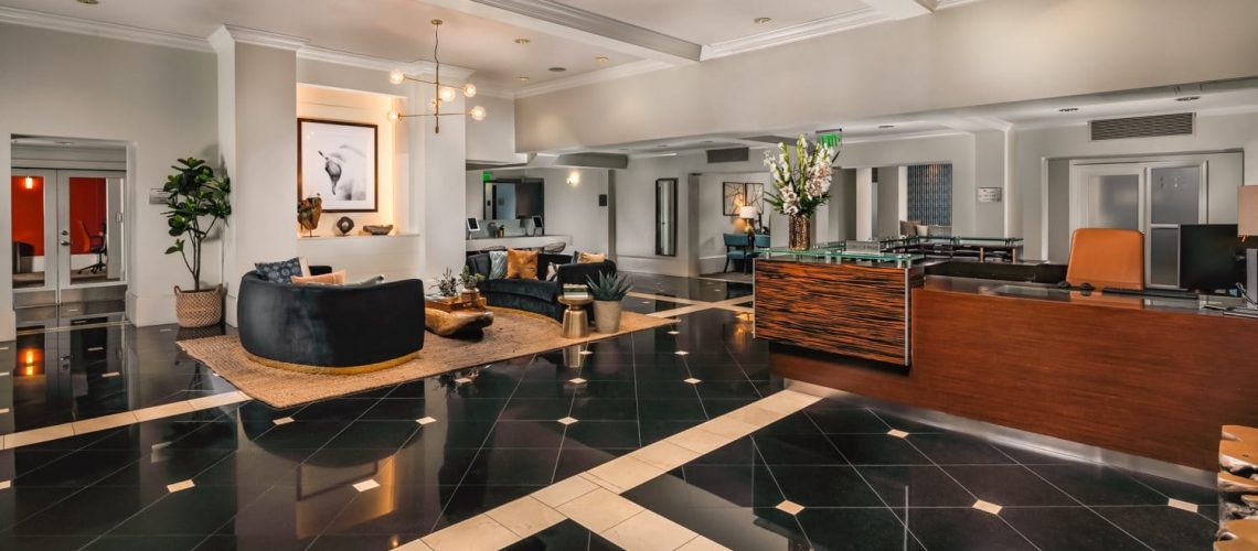 apartment lobby design LA